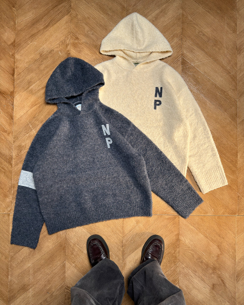 NUMBERS SWEATER HOODIE ASH