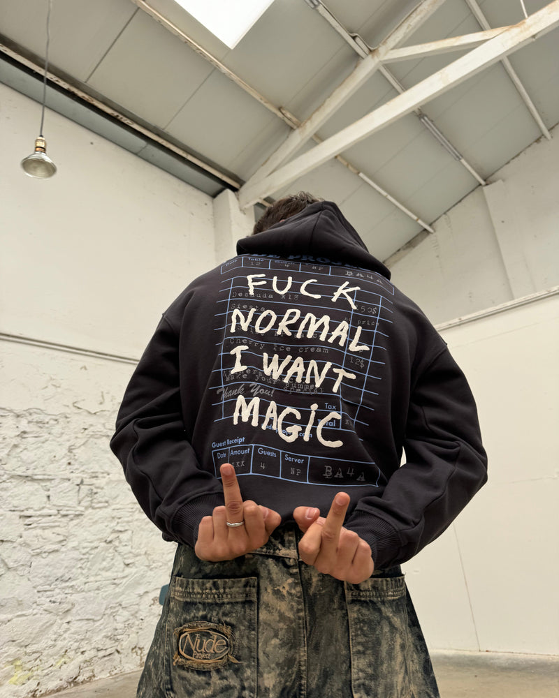 FUCK NORMAL HOODIE BLACK