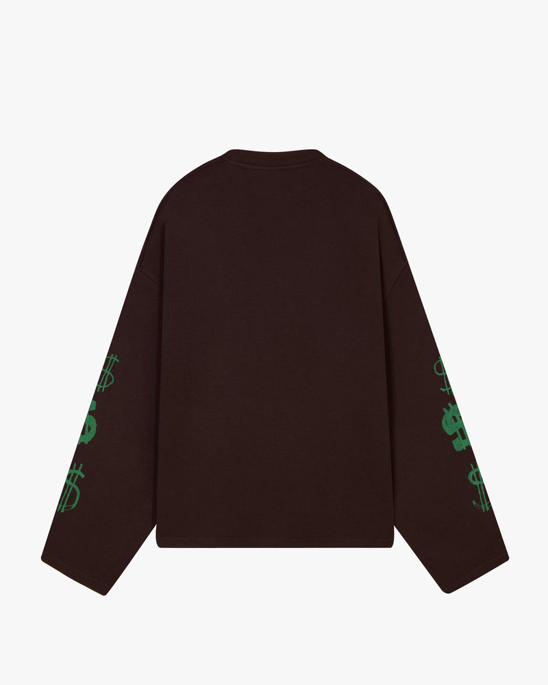 DOLLA LONGSLEEVE TEE BROWN