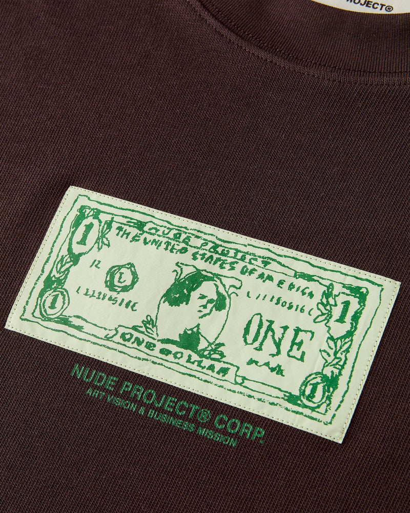 DOLLA LONGSLEEVE TEE BROWN