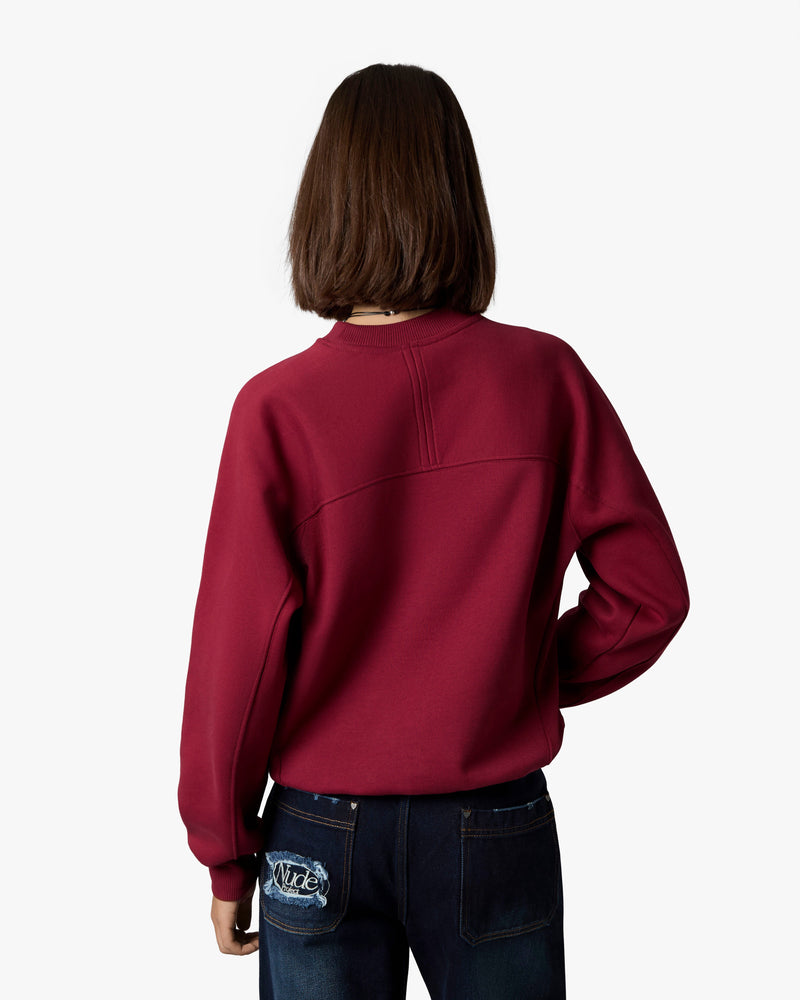 ESSENTIALS CREWNECK BURGUNDY