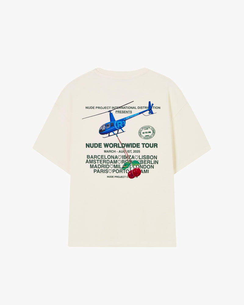 NUDE TOUR TEE MARSHMALLOW