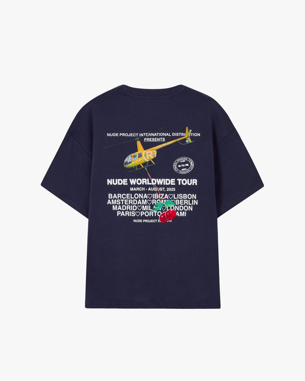 NUDE TOUR TEE NAVY