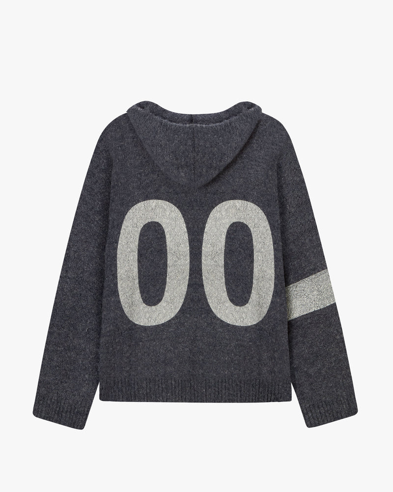 NUMBERS SWEATER HOODIE ASH